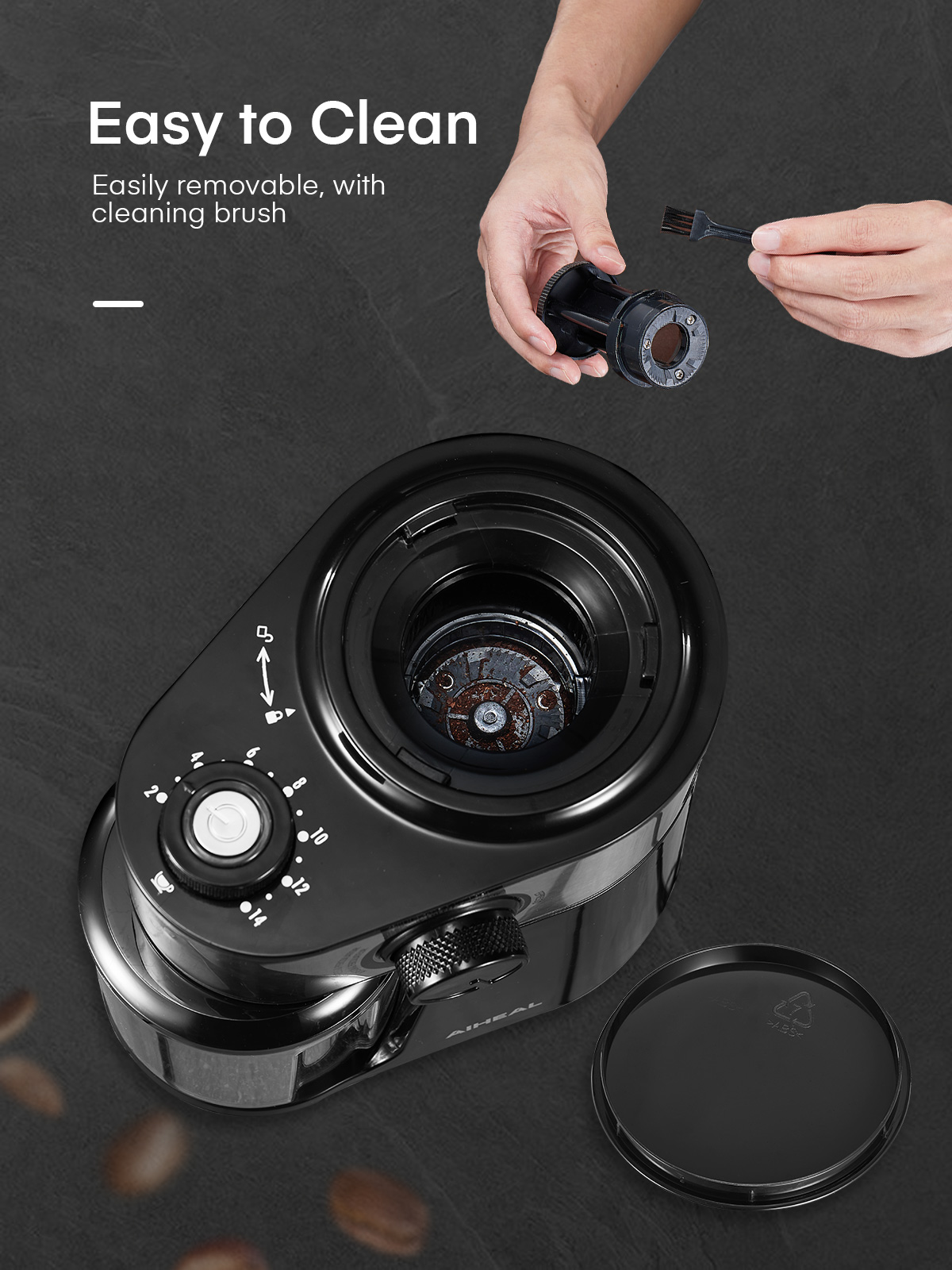 Aiheal Electric Burr Coffee Grinder with 18 Settings photo 4