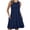 Navy, variant on Dresses for Summer Ndbuld Women's Solid Color Sleeveless Maxi Dress With Side Pockets And Crew Neckline Green M