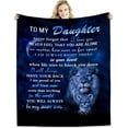 thumbnail image 1 of LHSHID Daughter Gift from Mom/Dad Blanket to My Daughter Blanket Best Birthday Gift Ideas for Daughter Funny Gifts for Grown Daughter Daughter Gift from Mother Or Father Blankets, 1 of 7