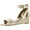 Gold, variant on Aerosoles Womens Willowbrook Metallic Ankle Strap Wedge Sandals