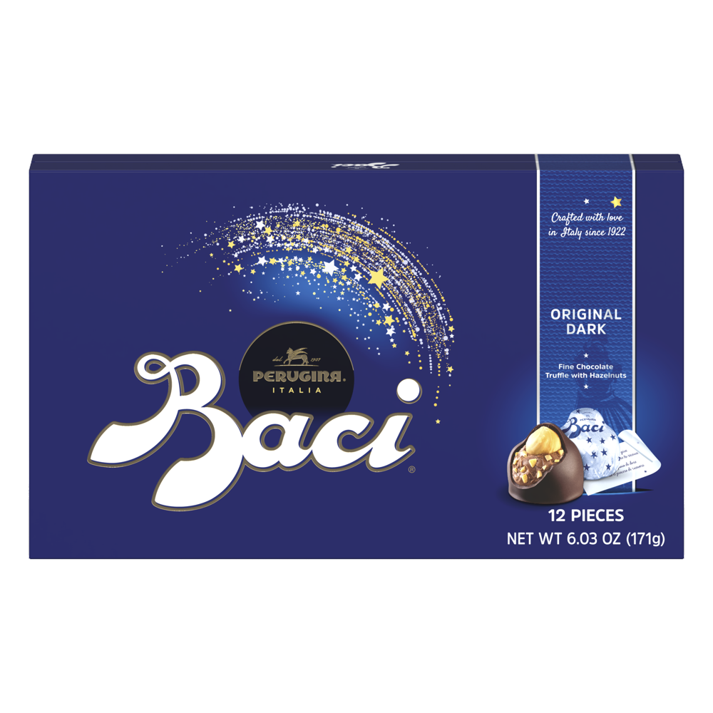 Baci Perugina Original Dark Chocolate Truffles Box 12 Pieces, 171 g