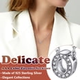 thumbnail image 2 of Collar inicial de plata esterlina Silvora con circonita cúbica letra O para mujeres, 2 of 8
