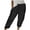 ,Black, variant on CQONEPT Womens Cotton Linen Pants Casual Capris Pants Elastic Waist Solid Color Drawstring Pant with Pockets Sky Blue XL