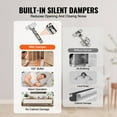 thumbnail image 4 of STAWAY 50 Packs Charnières de Porte d'Armoire à Fermeture Douce Superposition Complète - Durable, Amortissement Silencieux, Réglable en 3D, Résistant à la Rouille pour Armoires Sans Cadre, 4 of 9