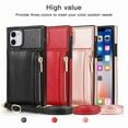 thumbnail image 6 of Dteck Case For iPhone 11 6.1 inch 2019 Wallet Card Holder PU Leather Card Pockets Slim Protective Shockproof Flip Folio Zipper Purse Cover, rosegold, 6 of 7
