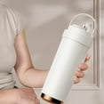 thumbnail image 2 of 750ml Stainless Steel Ceramic Lined Cup with Straw for Women Leak Proof Water Bottle Large Capacity Coffee Mug, 2 of 8