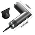 thumbnail image 3 of Negative Temperature Control Hair Dryer, 220v High-speed Model, Ceramic Coating Concentrated Airflow, Sleek Compact Design, for Home Grooming, Constant Heat Technology, Ihhxbz | Plastic, Black, 3 of 7