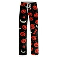 thumbnail image 5 of LHVUOA Halloween Lounge Pajama Pants for Women Wide Leg Funny Halloween Graphic Pjs Comfortable Elastic Waist Pants with Pockets, 5 of 7