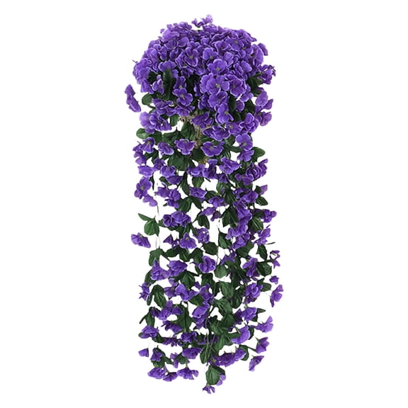 JoyMoreHome Five Petal Artificial Hanging Flowers Indoor Outdoor Wall Hanging Plants Flower Bouquets Artificial Plants Home Garden Decoration