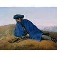 thumbnail image 3 of Georg Friedrich Kersting 24x19 Black Modern Framed Museum Art Print Titled - On Outpost (1829), 3 of 5