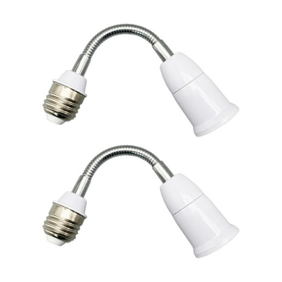 2pcs Light Bulb Holder E27 Flexible Extension Adapter Light Bulb Screw Socket Converter
