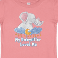 thumbnail image 4 of Inktastic My Babysitter Loves Me Cute Elephants Clouds Moon and Stars Boys or Girls Baby T-Shirt, 4 of 5