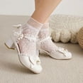 thumbnail image 6 of SACFOF Women Kawaii Mid Block Heel Mary Jane Rockabilly Pumps with Bow Platform Chunky Heel Cute Sweet Shoes, 6 of 6