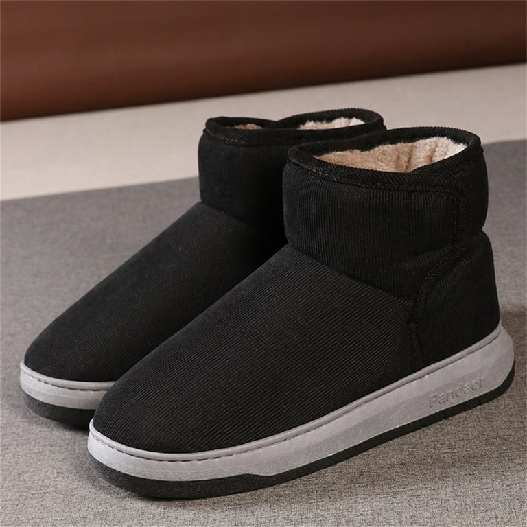UGG Men\'s Black Insulated Slip-On Winter Boots Fur Lined Snow Boots Waterproof Mens Insulated Slip On Shoes  main image 3