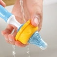 thumbnail image 3 of Cleaning Brush Baby Bottle Cleaner Set With Silicone Brush Bottle Washer Compatible Cleaning Kit Pu Mp Cleaning Brush Set 3pc Cleaning Brush Set (Blue/Pin K/red/yellow), 3 of 3