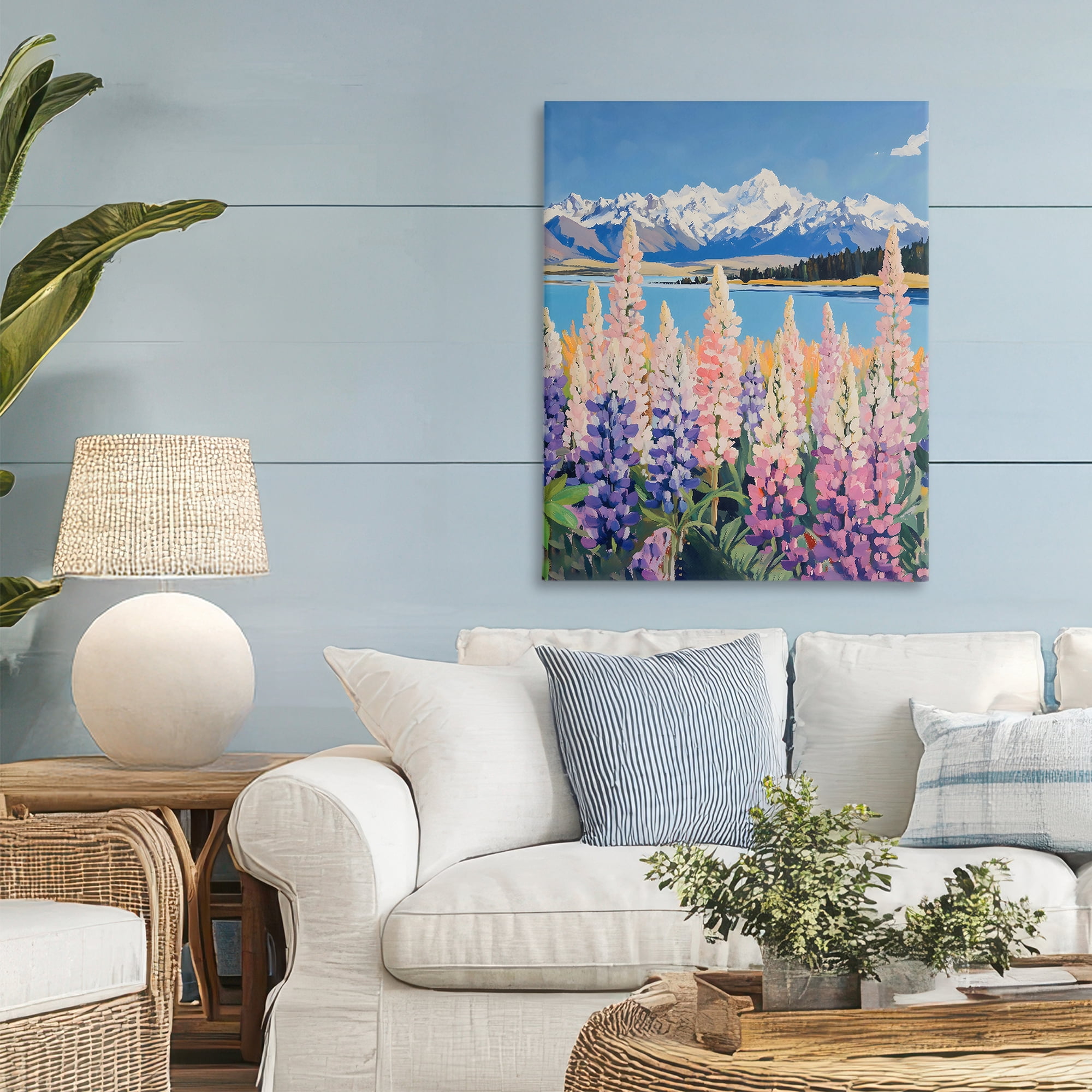 Stupell Industries Mountains & Wildflowers by Lake Canvas Wall Art, design by The Prints Vibe