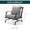 thumbnail image 4 of Grand Patio 3-Piece Rocking Motion Patio Chairs Set Metal Outdoor Chairs Set of 2 with Coffee Table, Gray, 4 of 6