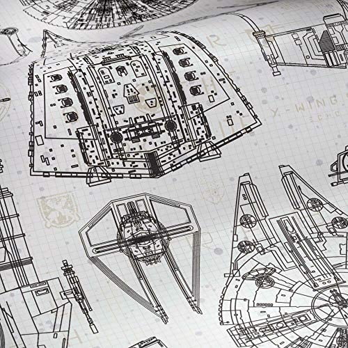 RoomMates Star Wars Blueprint Peel & Stick Wallpaper RoomMates Star Wars Blueprint Peel & Stick Wallpaper