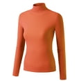 thumbnail image 2 of Doublju Women's Long Sleeve Turtle Neck Ribbed Top (Plus Size Available), 2 of 4