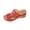 Red, variant on YgkuHd Women's Casual Wedge Sandals Lattice-Style Cutout Upper Metal Rivet Accents Slide-On Style Contoured Heel Black,5.5