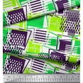 thumbnail image 2 of Soimoi Green polyester Crepe Fabric Geometric Abstract Printed Craft Fabric by the Yard 52 Inch Wide, 2 of 3