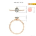 thumbnail image 5 of ANGARA Natural Pear 1 ct Diamond Engagement Ring in 14K Rose Gold for Women (Size-7.7x5.7mm| Color-K| Clarity-I3) | April Birthstone, Anniversary, Jewelry Gift for Women | Natural Diamond Ring, 5 of 9