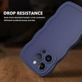 thumbnail image 3 of Case for iPhone 14 Pro Max Case,Wave Curly Frame Design,Soft Flexible TPU,Cute Wavy Solid Color Aesthetic Flashion Phone Case Shockproof Protective Case Cover 6.7" - Dark Purple, 3 of 14