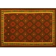 thumbnail image 1 of Ahgly Company Machine Washable Indoor Rectangle Oriental Yellow Traditional Area Rugs, 2' x 3', 1 of 4
