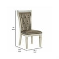 thumbnail image 5 of Juhi 21 Inch Side Dining Chairs Set of 2- Mirror Trim Frame- Faux Leather, 5 of 6