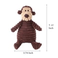thumbnail image 3 of Feelers Plush Corduroy Squeaky Dog Toy with Built-in Squeaker, Multi-color, 3 of 4
