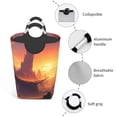 thumbnail image 4 of DouZhe 50L Rectangular Laundry Basket, Sunset Clouds Mountains Trees Prints Waterproof Foldable Laundry Hamper with Aluminum Handles, 4 of 6