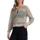 thumbnail image 4 of Chaqueta con puños acanalados INSPIRE CHIC para mujeres, sudadera con capucha, chaqueta bomber de malla, L gris, 4 of 6