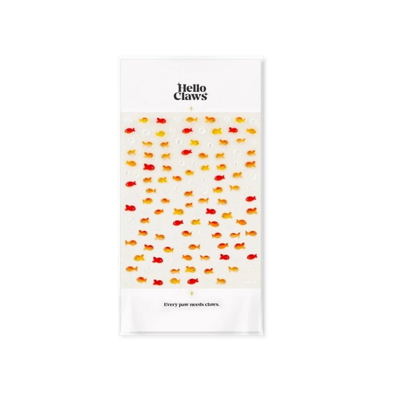 Hello Claws Mini Jelly Fish 5D Nail Deco Sticker, 1 Sheet Nail Art Sticker Pack