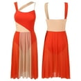 thumbnail image 4 of MSemis Women's Color Block Sleeveless Lyrical Modern Contemporary Leotard Dress, 4 of 7