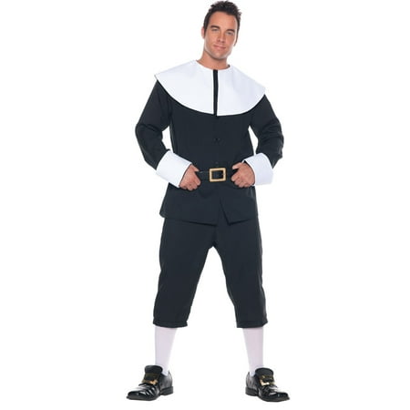 Adult Mens Pious Pilgrim Man Holiday Costume Christmas Theme Party Thanksgiving