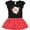Black & Red with Polka Dots, variant on Inktastic Feliz Navidad Poinsettia Girls Toddler Dress