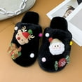 thumbnail image 3 of Dakaela Winter Slippers Womens Mens Reindeer Santa Christmas House Shoes Xmas Indoor Brdroom Slides, 3 of 9