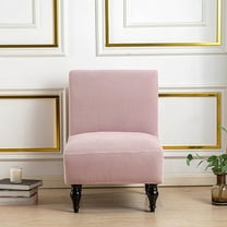 Namzi Armchair Slipcovers 1 Piece Elastic Knitted Chair Cover, Armless Chair Cover, Slipper Chair Cover, Furniture Protector Cover for Living Room Decorative Cover,Pink