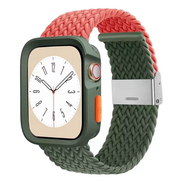 Correa Para Apple Watch Nylon Premium Y Funda Anticaida 360°