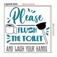 thumbnail image 3 of Toilet Stickers Pvc Wall Decals For Bathroom, Ideal For Shopping Mall Or Home Room Decoration, 1 Piece Set With Flush The Toilet And Wash Your Hands Design, 3 of 6