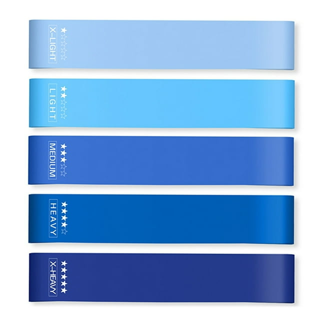 Yeacher 5PCS Sports Exercise Resistance Loop Bands Set Elastic Booty Band Set with Carry Bag for Yoga Home Gym Training