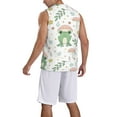 thumbnail image 5 of Easygdp Frog and Mushrooms Men's Mesh Basketball Jersey Quick Drying Sleeveless Shirts Fitted Muscle Tank Tops Sport Round Neck T-Shirt - 3X-Large, 5 of 9