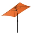 thumbnail image 4 of CorLiving 6.5ft x 6.5ft Square Tilting Outdoor Market Umbrella with Steel Frame and Durable Canopy, Orange, 4 of 8