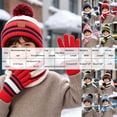 thumbnail image 4 of Children Winter Hat Scarf and Gloves Warm Protective Knitted Hat Set, 4 of 5