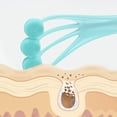 thumbnail image 4 of Long Handle Bath Brush, Silicone Head, Soft, Comfortable, Fashion Design, for Body & Home Cleaning, 4 of 5