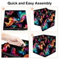 thumbnail image 4 of Robot Unicorn Attack Foldable Organizer Bins with Handle, 10.8"x10.5"x10.6", Large Capacity Clothes Storage Storage Cubes, 4 of 6