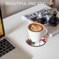 thumbnail image 6 of Grey Snowman Christmas Coasters Set of 2, Absorbent Coasters for Drinks, Snowflake Xmas Tree Winter Elk Coaster for Desk Coffee Table Protection, Home Decor House Warming Gifts 4", 6 of 8
