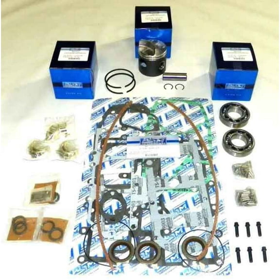 WSM Powerhead Rebuild Kit For Mercury / Mariner 50 / 60 Hp 3 Cylinder Cross Flow 84-90 Standard