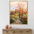 thumbnail image 2 of Designart 'The Orange Woods Along River' Country Framed Canvas Wall Art Print, 2 of 5