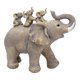 thumbnail image 3 of Estatua de elefante, figura decorativa, colección de resina moderna, adorno de escritorio para Amarillo gris, 3 of 9